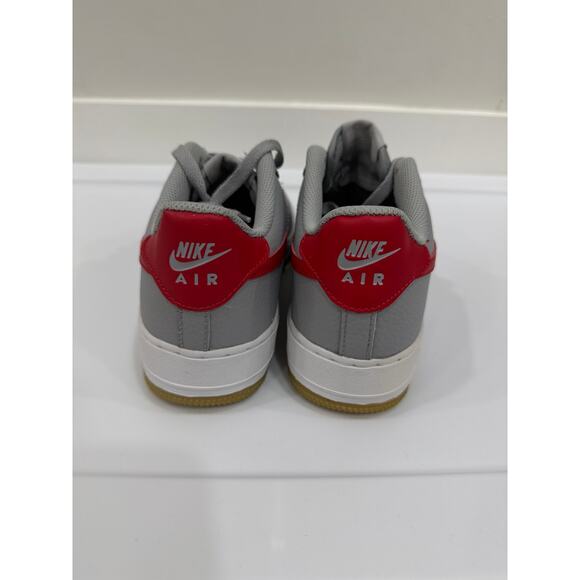 Nike Air Force 1-2 Gray Red Gum GS size 7Y kids youth af1 CI1759-002 - Picture 11 of 13